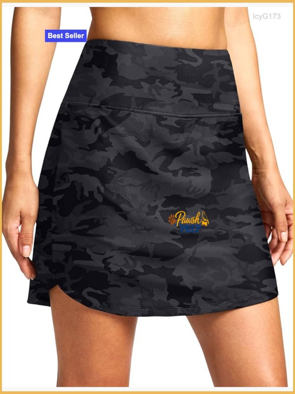 High Waisted Modest Swim Skirt Tummy Control Bottoms 18/20" Long